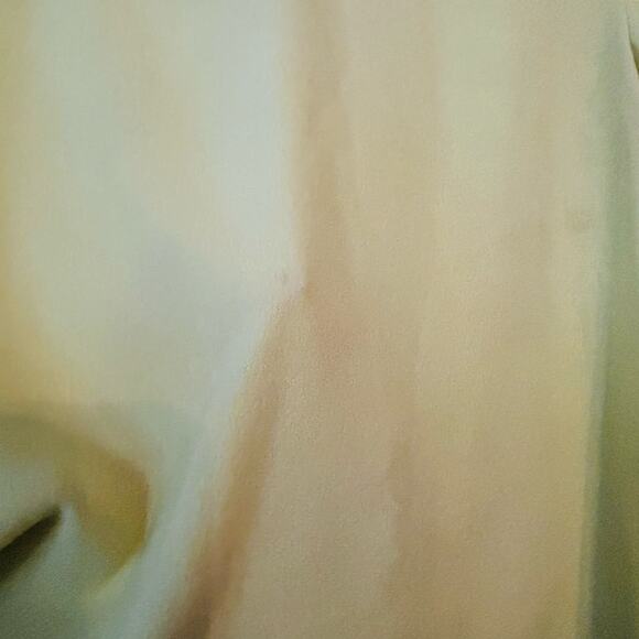 Zara Chartreuse Popover Blouse Ruffle Butterfly Sleeve Bright Cheery XS - Picture 8 of 9